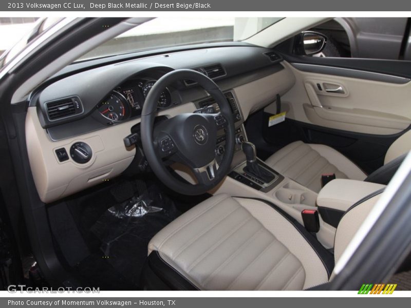 Deep Black Metallic / Desert Beige/Black 2013 Volkswagen CC Lux