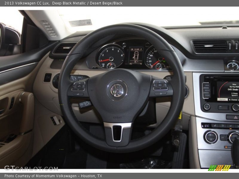 Deep Black Metallic / Desert Beige/Black 2013 Volkswagen CC Lux
