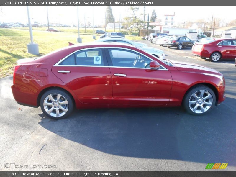 Crystal Red Tintcoat / Jet Black/Jet Black Accents 2013 Cadillac ATS 3.6L Luxury AWD