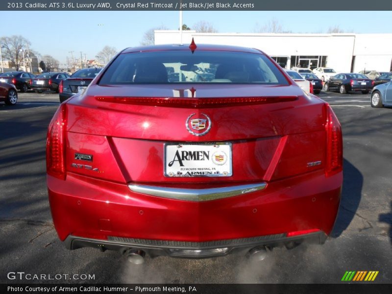 Crystal Red Tintcoat / Jet Black/Jet Black Accents 2013 Cadillac ATS 3.6L Luxury AWD