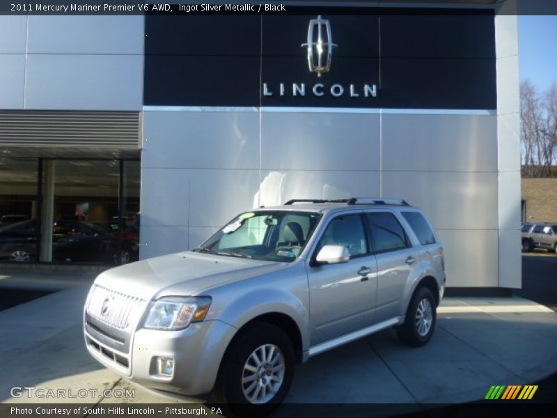 Ingot Silver Metallic / Black 2011 Mercury Mariner Premier V6 AWD