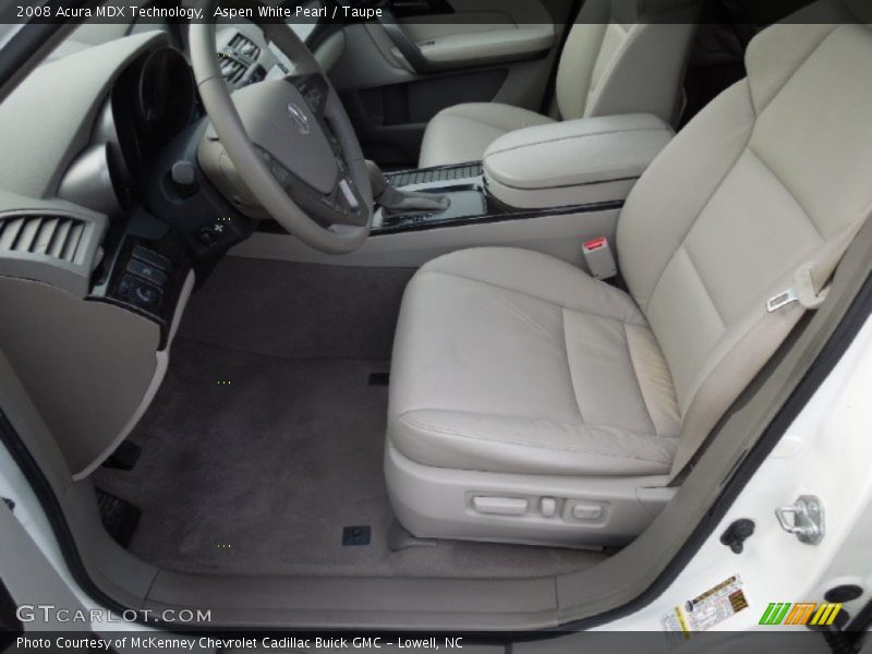 Aspen White Pearl / Taupe 2008 Acura MDX Technology