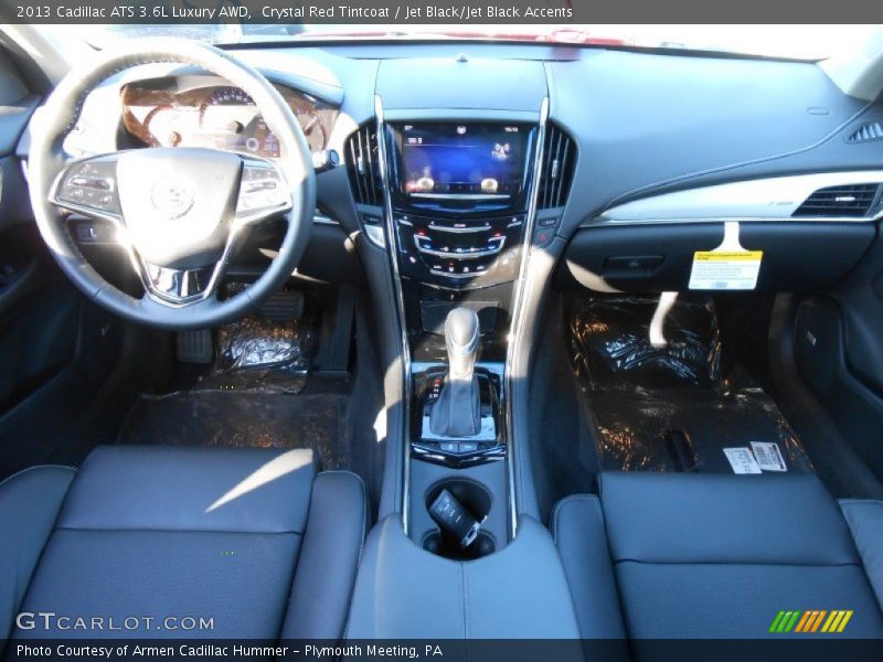 Crystal Red Tintcoat / Jet Black/Jet Black Accents 2013 Cadillac ATS 3.6L Luxury AWD