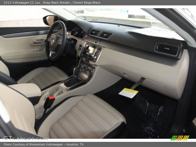 Deep Black Metallic / Desert Beige/Black 2013 Volkswagen CC Lux