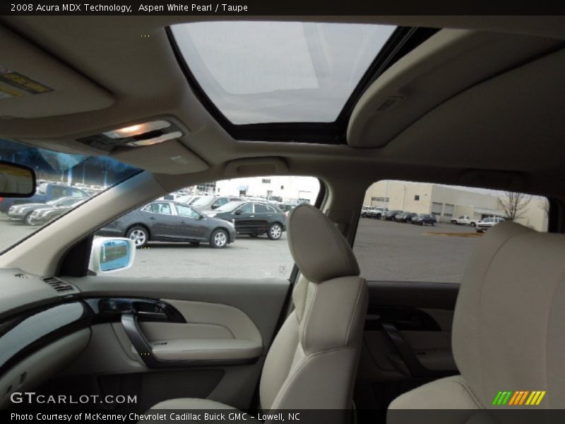 Aspen White Pearl / Taupe 2008 Acura MDX Technology