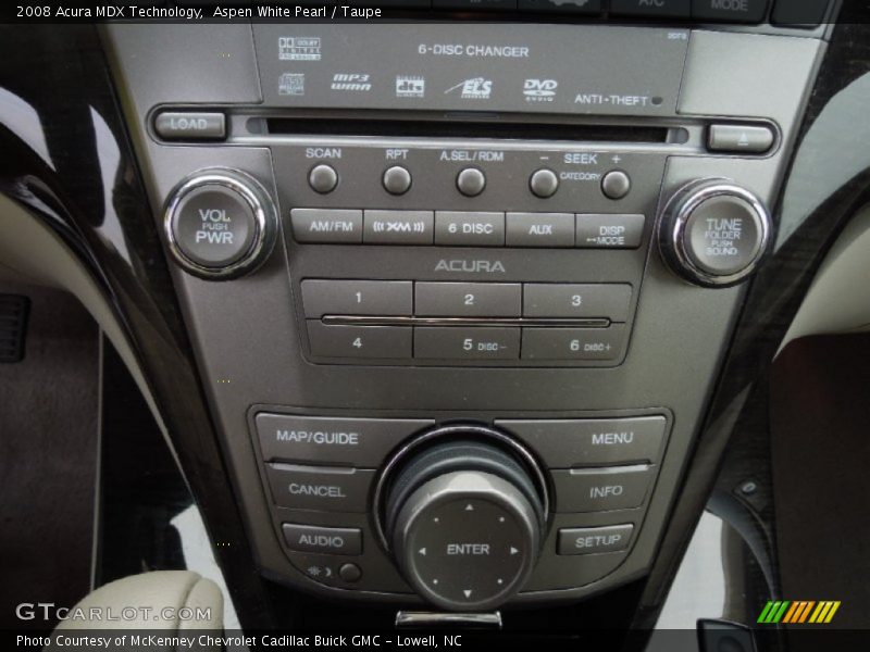 Aspen White Pearl / Taupe 2008 Acura MDX Technology