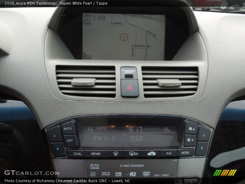 Aspen White Pearl / Taupe 2008 Acura MDX Technology
