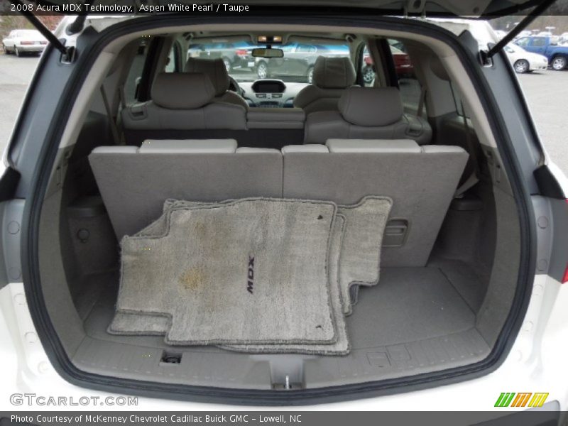 Aspen White Pearl / Taupe 2008 Acura MDX Technology