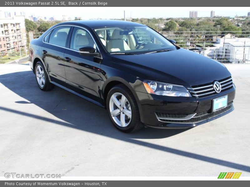Black / Cornsilk Beige 2013 Volkswagen Passat 2.5L SE