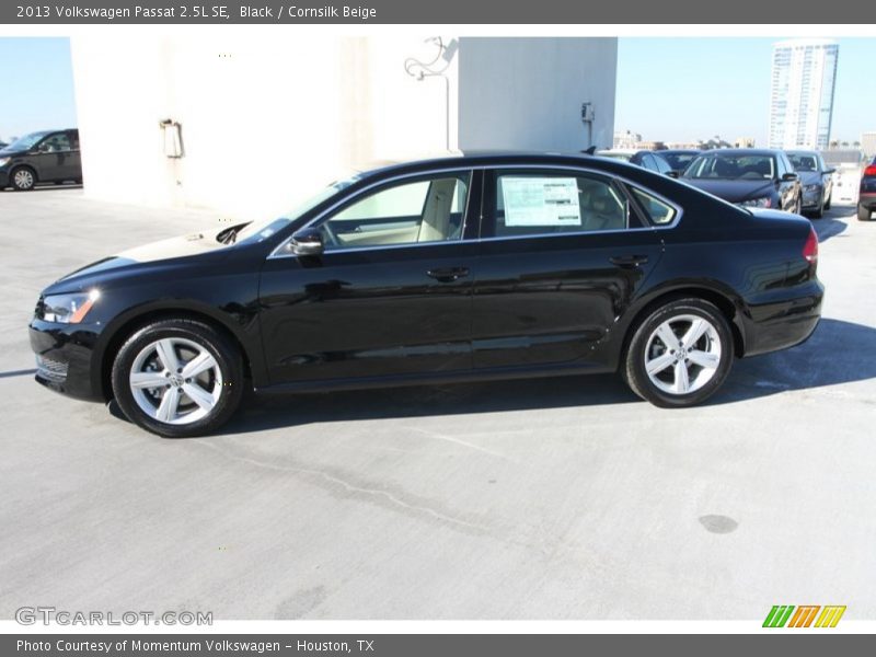 Black / Cornsilk Beige 2013 Volkswagen Passat 2.5L SE