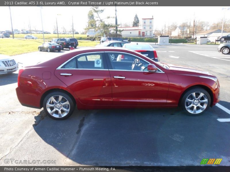 Crystal Red Tintcoat / Light Platinum/Jet Black Accents 2013 Cadillac ATS 3.6L Luxury AWD