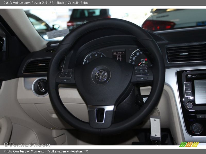 Black / Cornsilk Beige 2013 Volkswagen Passat 2.5L SE