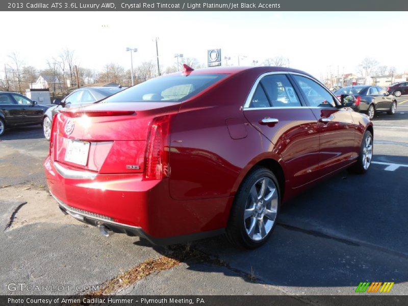 Crystal Red Tintcoat / Light Platinum/Jet Black Accents 2013 Cadillac ATS 3.6L Luxury AWD