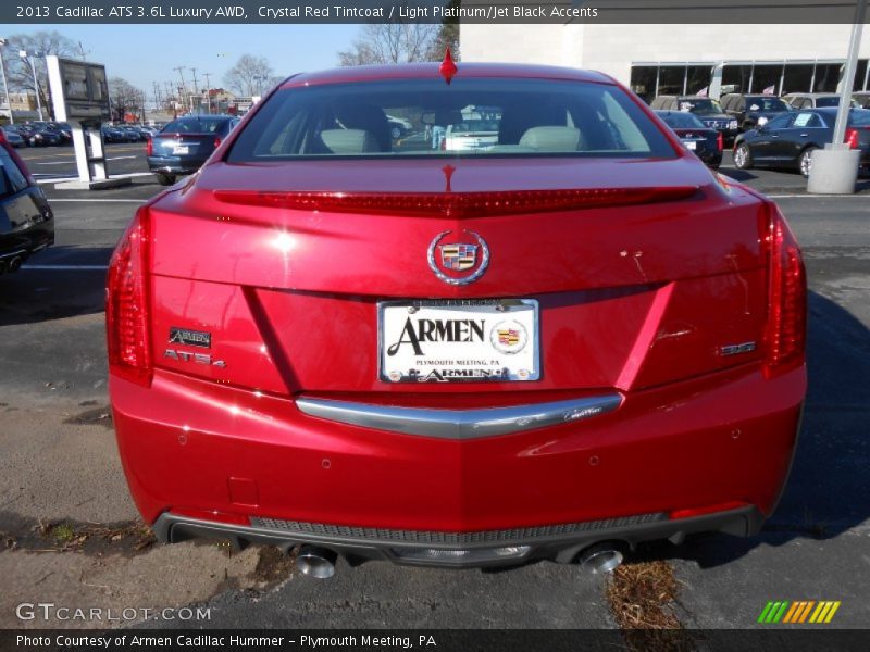 Crystal Red Tintcoat / Light Platinum/Jet Black Accents 2013 Cadillac ATS 3.6L Luxury AWD