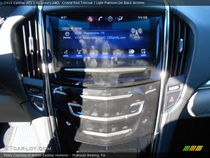 Crystal Red Tintcoat / Light Platinum/Jet Black Accents 2013 Cadillac ATS 3.6L Luxury AWD