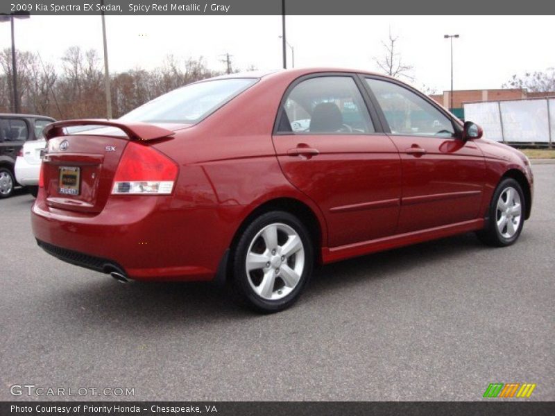 Spicy Red Metallic / Gray 2009 Kia Spectra EX Sedan
