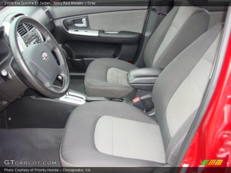 Spicy Red Metallic / Gray 2009 Kia Spectra EX Sedan
