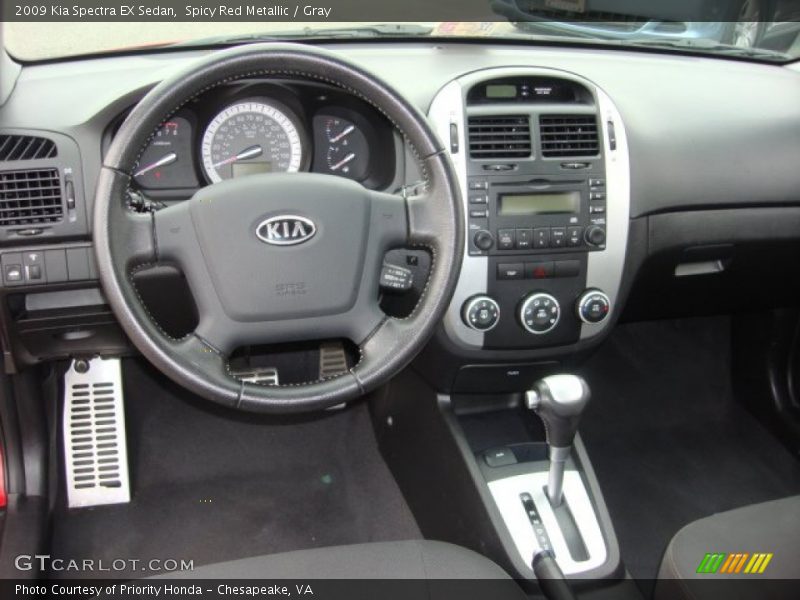 Spicy Red Metallic / Gray 2009 Kia Spectra EX Sedan