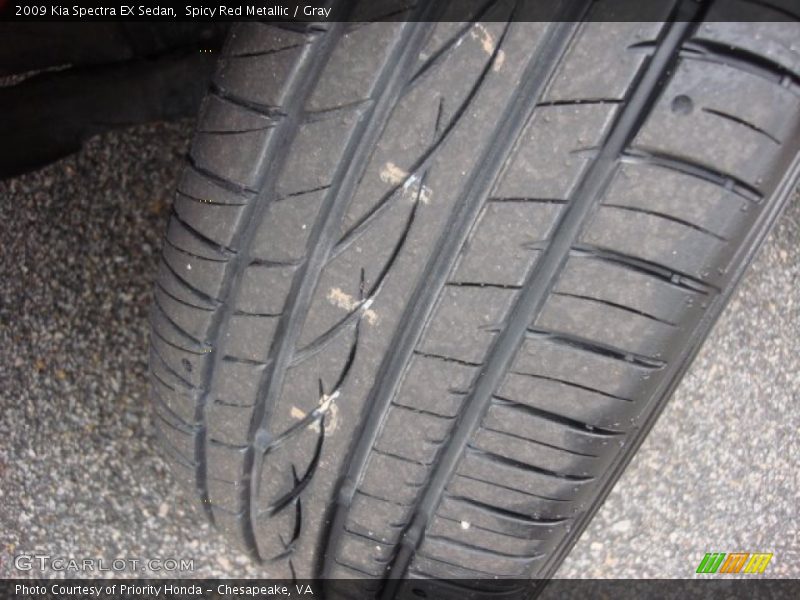 Spicy Red Metallic / Gray 2009 Kia Spectra EX Sedan