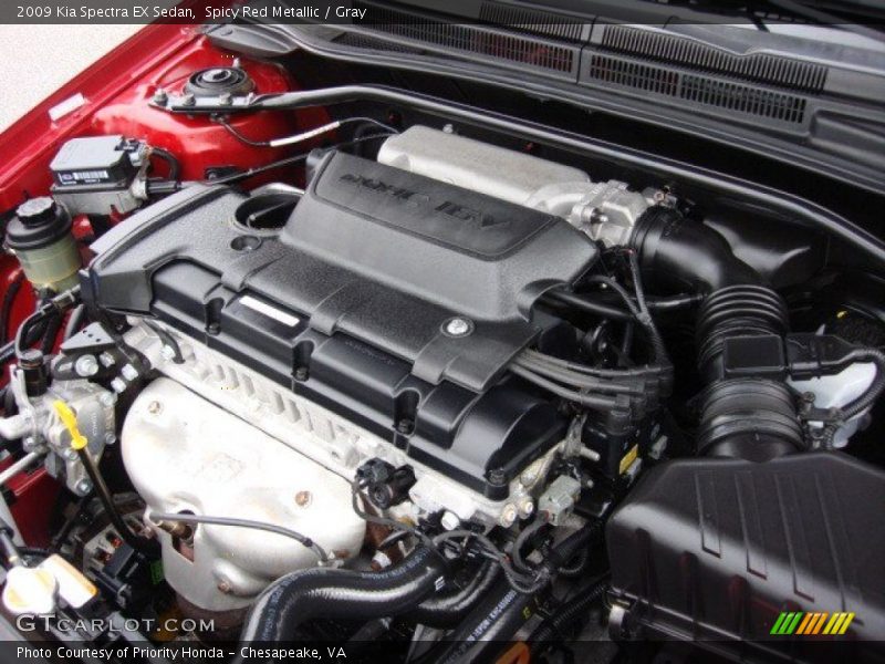 Spicy Red Metallic / Gray 2009 Kia Spectra EX Sedan
