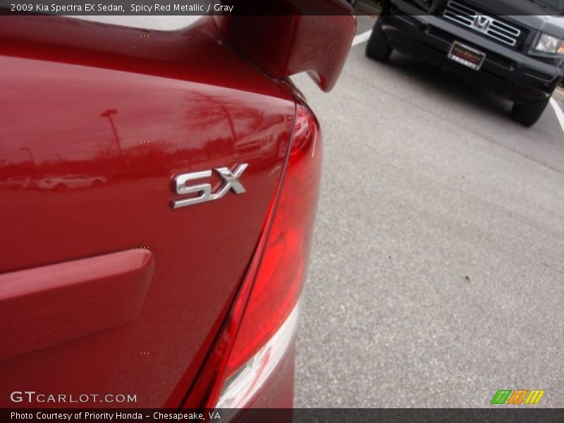 Spicy Red Metallic / Gray 2009 Kia Spectra EX Sedan