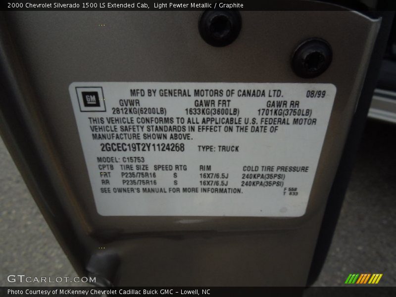 Light Pewter Metallic / Graphite 2000 Chevrolet Silverado 1500 LS Extended Cab