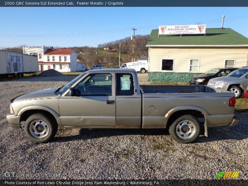 Pewter Metallic / Graphite 2000 GMC Sonoma SLE Extended Cab