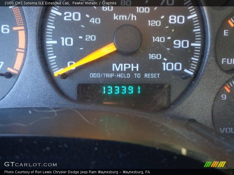Pewter Metallic / Graphite 2000 GMC Sonoma SLE Extended Cab