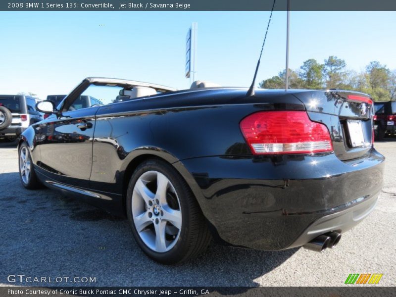 Jet Black / Savanna Beige 2008 BMW 1 Series 135i Convertible