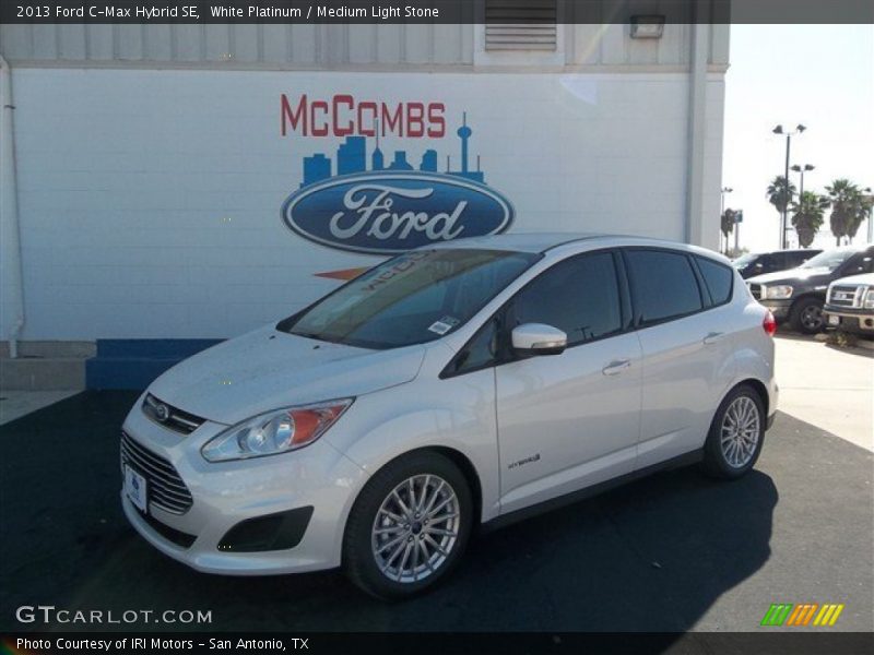 White Platinum / Medium Light Stone 2013 Ford C-Max Hybrid SE