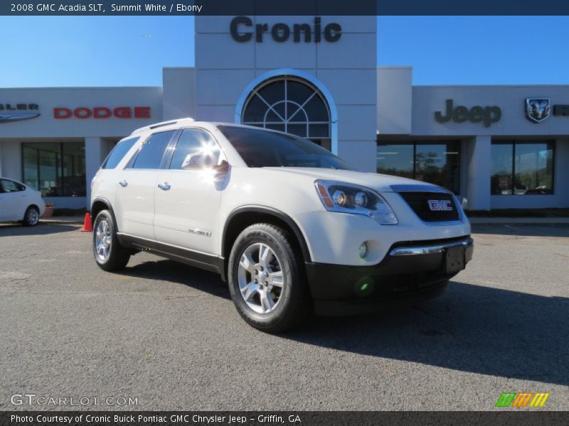 Summit White / Ebony 2008 GMC Acadia SLT