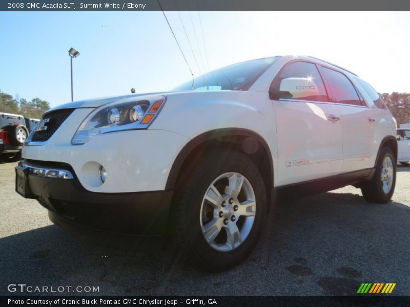 Summit White / Ebony 2008 GMC Acadia SLT