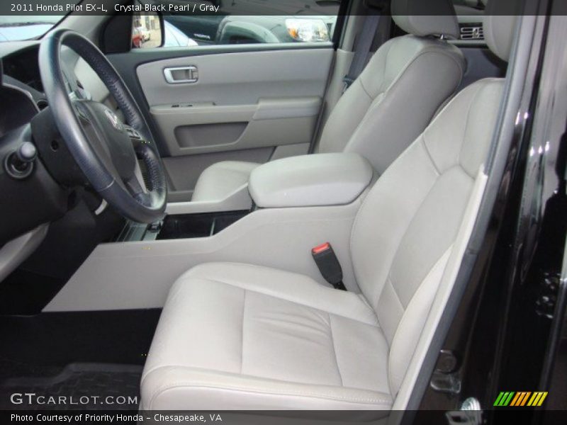 Crystal Black Pearl / Gray 2011 Honda Pilot EX-L