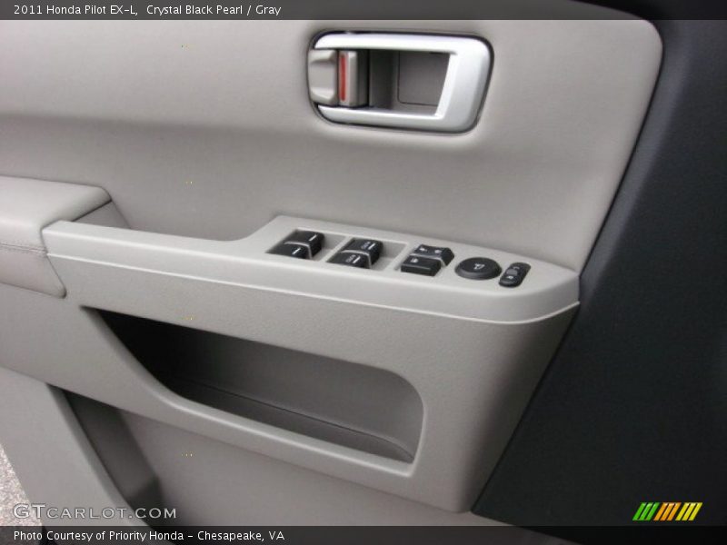 Crystal Black Pearl / Gray 2011 Honda Pilot EX-L