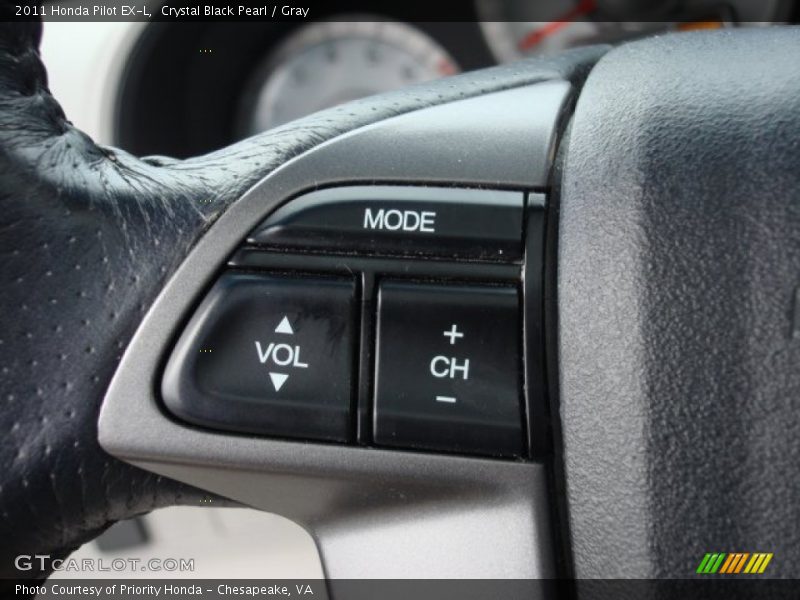 Crystal Black Pearl / Gray 2011 Honda Pilot EX-L