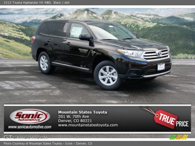 Black / Ash 2013 Toyota Highlander V6 4WD