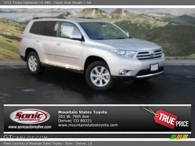 Classic Silver Metallic / Ash 2013 Toyota Highlander V6 4WD
