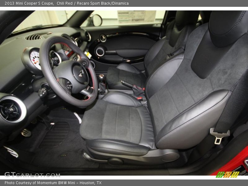  2013 Cooper S Coupe Recaro Sport Black/Dinamica Interior