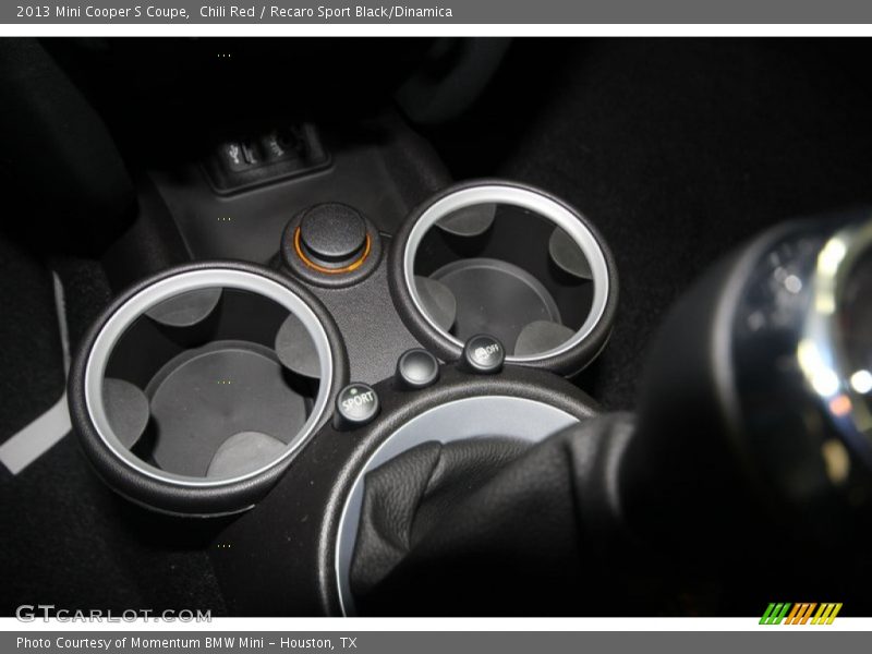 Chili Red / Recaro Sport Black/Dinamica 2013 Mini Cooper S Coupe