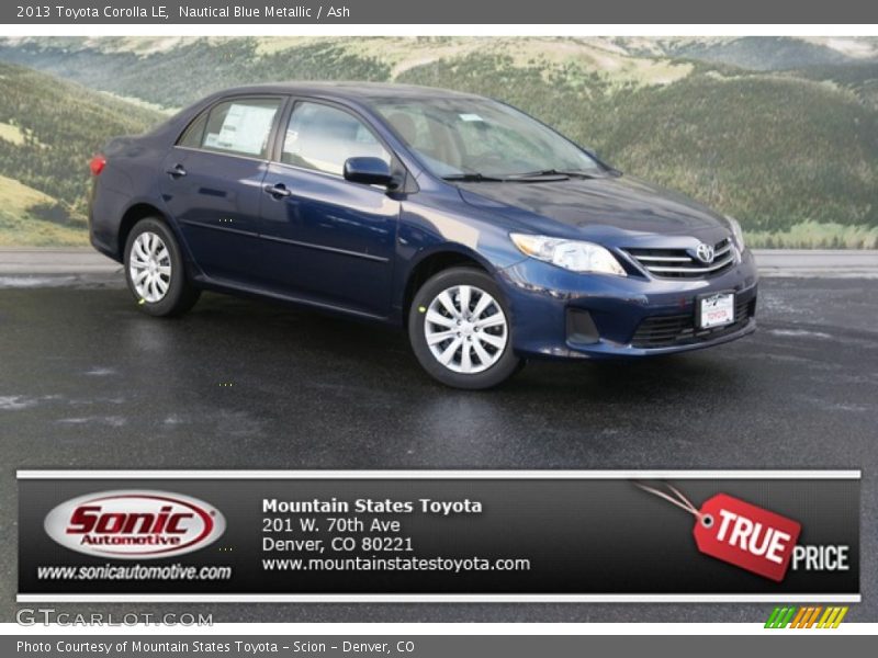 Nautical Blue Metallic / Ash 2013 Toyota Corolla LE