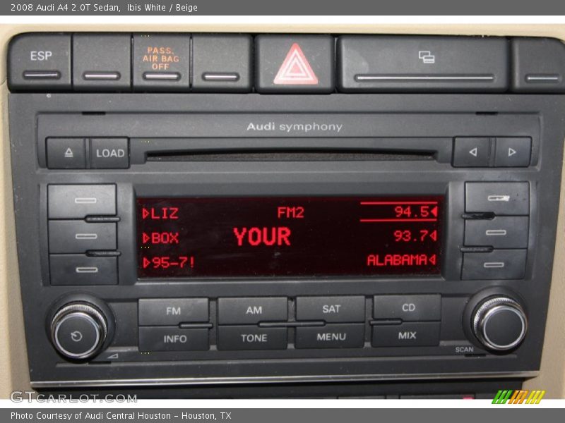 Ibis White / Beige 2008 Audi A4 2.0T Sedan