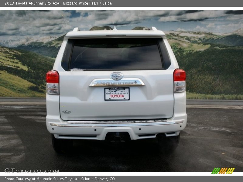 Blizzard White Pearl / Beige 2013 Toyota 4Runner SR5 4x4