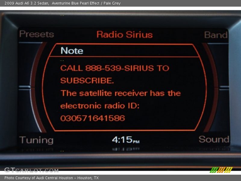 Aventurine Blue Pearl Effect / Pale Grey 2009 Audi A6 3.2 Sedan