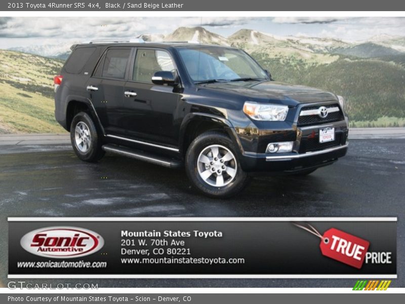 Black / Sand Beige Leather 2013 Toyota 4Runner SR5 4x4