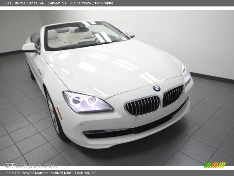 Alpine White / Ivory White 2013 BMW 6 Series 640i Convertible