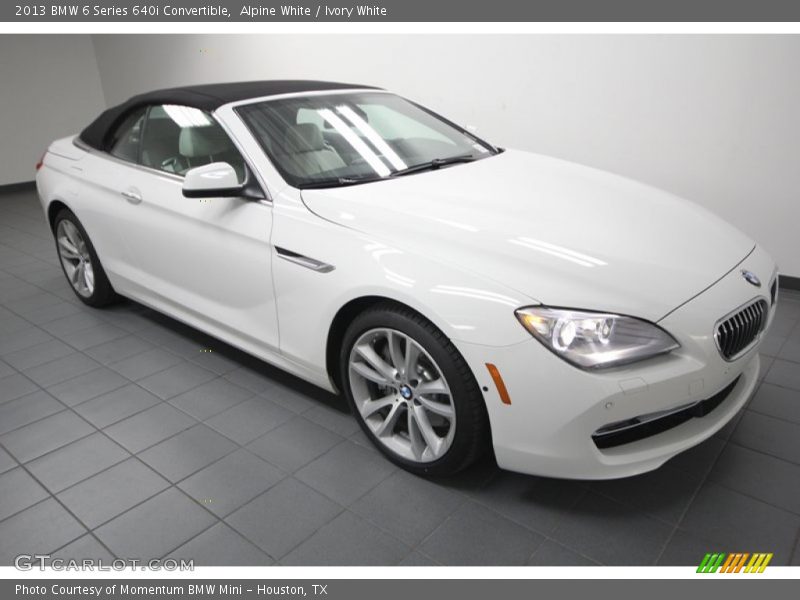 Alpine White / Ivory White 2013 BMW 6 Series 640i Convertible