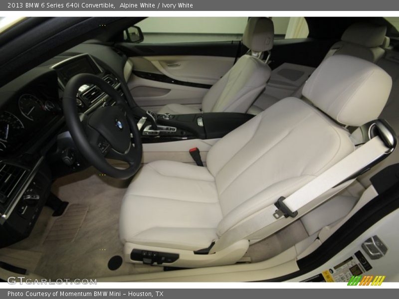 Alpine White / Ivory White 2013 BMW 6 Series 640i Convertible