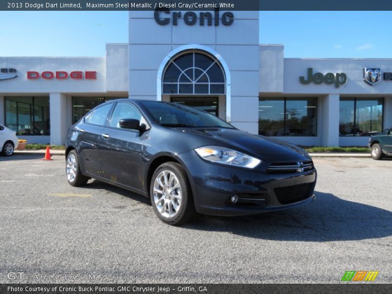 Maximum Steel Metallic / Diesel Gray/Ceramic White 2013 Dodge Dart Limited