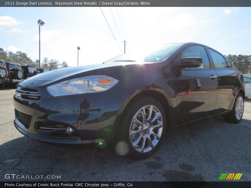 Maximum Steel Metallic / Diesel Gray/Ceramic White 2013 Dodge Dart Limited
