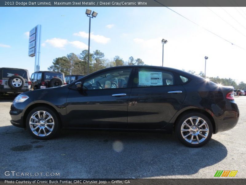 Maximum Steel Metallic / Diesel Gray/Ceramic White 2013 Dodge Dart Limited